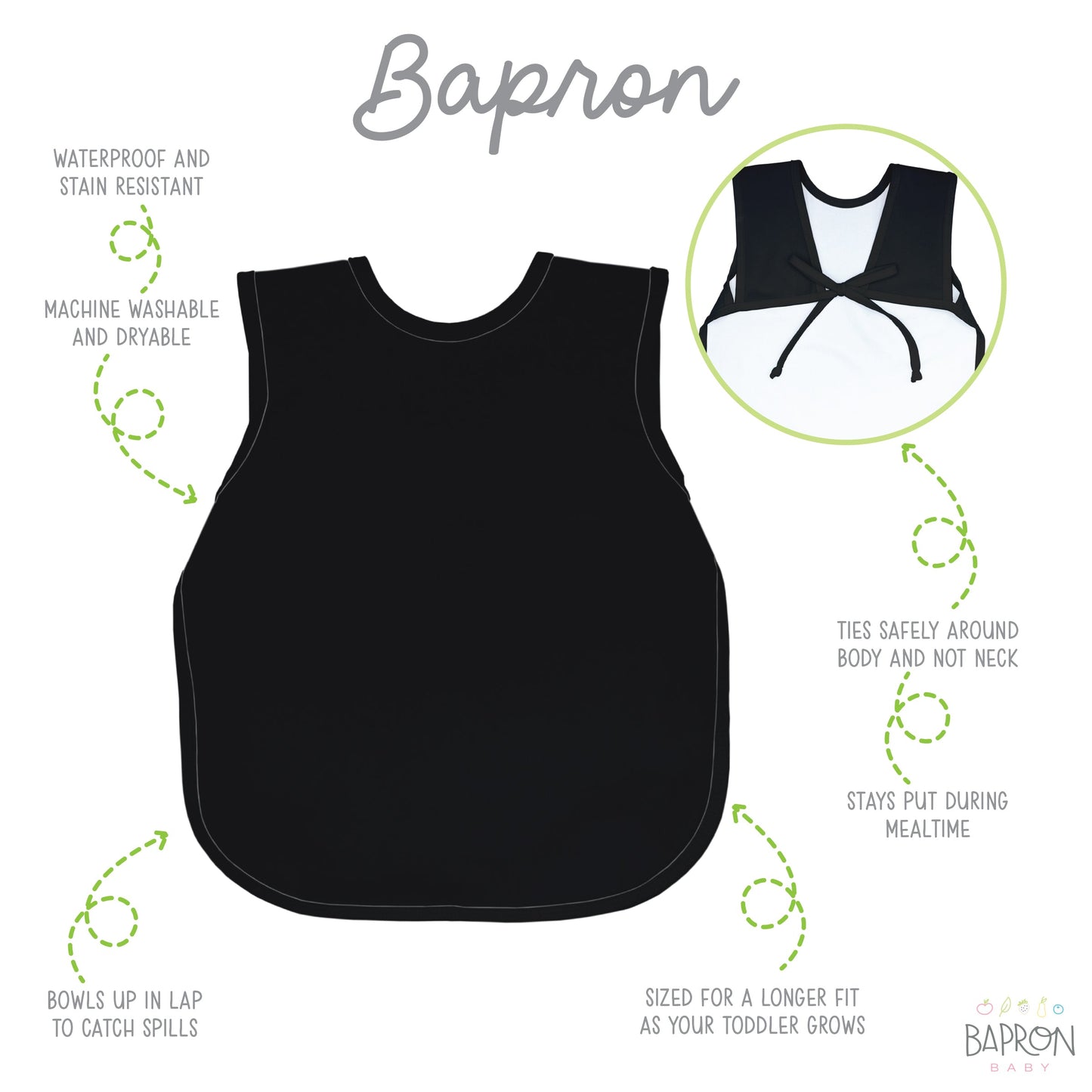 Minimalist Bapron® - Solid Black