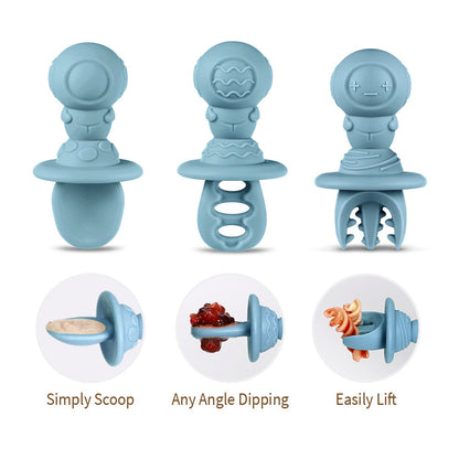 Astronaut Beginner Silicone Cutlery Set