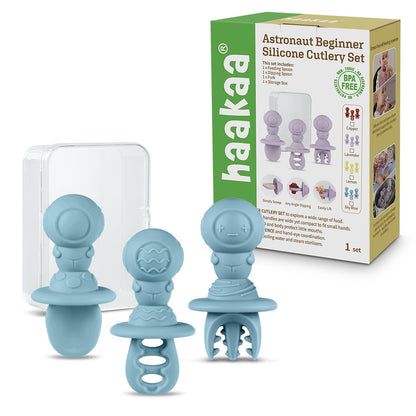 Astronaut Beginner Silicone Cutlery Set