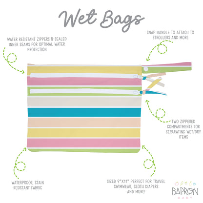 Waterproof Wet Bag - Rainbow Stripes