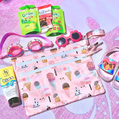 Waterproof Wet Bag - Pink Ice Cream